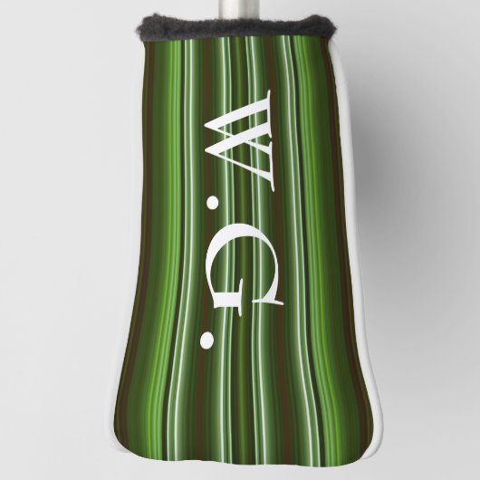 HAMbWG Golf Iron Head Hoesje - Emerald Stripes Golfheadcover (Draai 90)