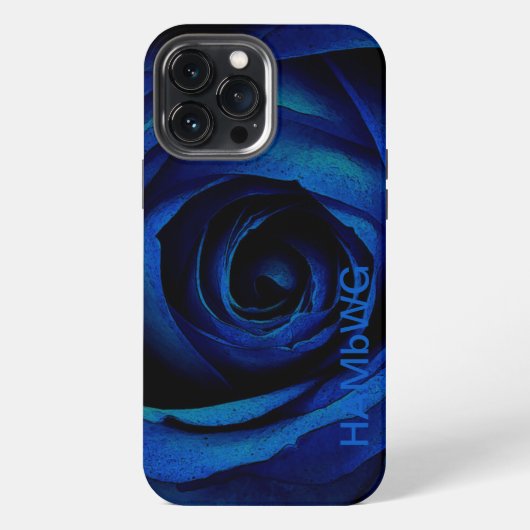 HAMbWG - Gothic Blue Roos iPhone Hoesje (Achterkant)