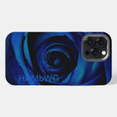 HAMbWG - Gotische Blauwe Roos iPhone Hoesje (Achterkant horizontaal)