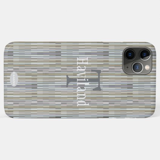 HAMbWG Gray Gold Gradiënt Monogram Case-Mate iPhone Case (Achterkant (horizontaal))