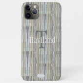 HAMbWG Gray Gold Gradiënt Monogram Case-Mate iPhone Case (Achterkant)