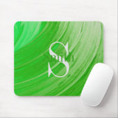 HAMbWG - Green Swirl Monogram Muismat (Met muis)