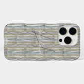 HAMbWG Grijs Gouden Gradiënt Monogram Case-Mate iPhone Case (Achterkant (horizontaal))
