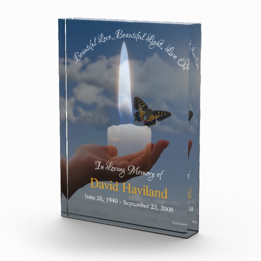 HAMbWG HandHolding-kaars met vlinder Fotoblokken (Rechts)