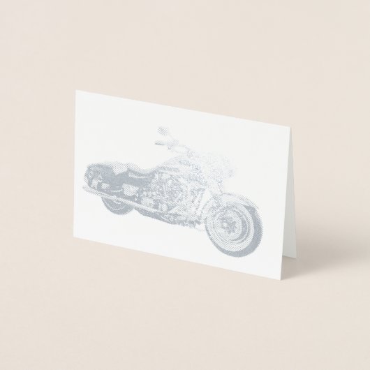 HAMbWG - Kaart zilveren Folie - Motorfiets (Voorkant)