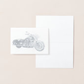 HAMbWG - Kaart zilveren Folie - Motorfiets (Display)