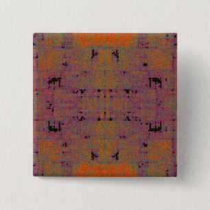 HAMbWG - Knop - Oranje/Framboos Vierkante Button 5,1 Cm