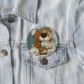 HAMbWG - Knop - Teddibeer Ronde Button 7,6 Cm (In situ)