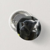HAMbWG - Knop - Zwarte Witte Potlood Ronde Button 3,2 Cm (Voorkant /achterkant)