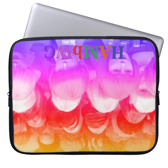 HAMbWG - Laptophoes uit neopreen - Kleurrijke mouw Laptop Sleeve (Voorkant)