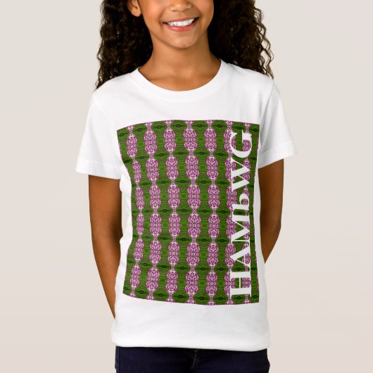 HAMbWG - Meisjes T Shirt - Groen Roze (Voorkant)