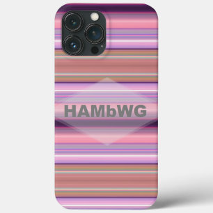 HAMbWG-mobiele telefoondraagtas met roze strepen Case-Mate iPhone Case