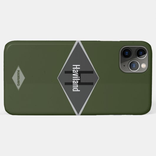 HAMbWG Monogram Aangepaste kleur Case-Mate iPhone Case (Achterkant (horizontaal))