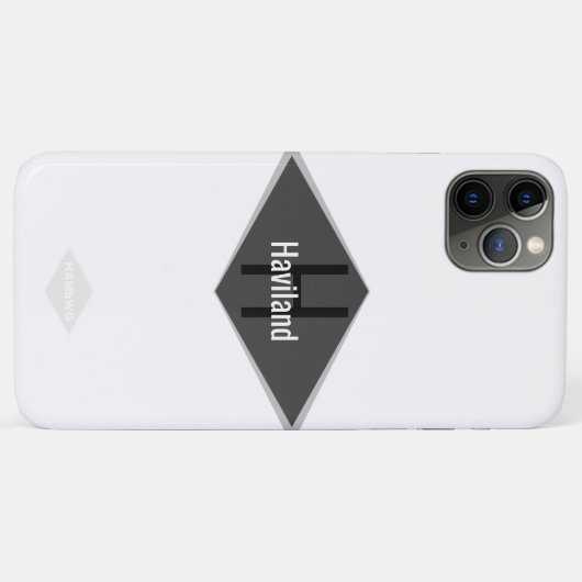 HAMbWG Monogram Aangepaste kleur Case-Mate iPhone Case (Achterkant (horizontaal))