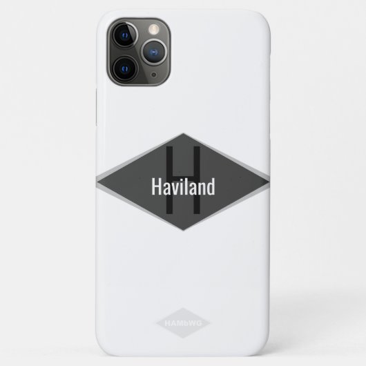 HAMbWG Monogram Aangepaste kleur Case-Mate iPhone Case (Achterkant)