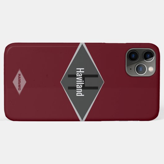 HAMbWG Monogram Aangepaste kleur Case-Mate iPhone Case (Achterkant (horizontaal))