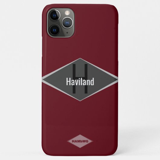 HAMbWG Monogram Aangepaste kleur Case-Mate iPhone Case (Achterkant)