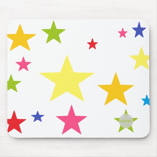 HAMbWG multi-kleurensterren met om het even welke  Muismat (Voorkant)
