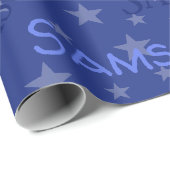 HAMbWG Naam Blue Star Cadeaupapier (Rol Hoek)