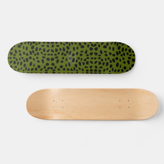 HAMbWG Olive Green leopard Persoonlijk Skateboard (Horizontaal)