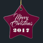 HAMbWG - Ornament - Star -<br><div class="desc">HAMbWG - Ornament ster -  - Zorg ervoor dat u zowel voor- als achteraan een persoonlijk tintje geeft. Ornament kan elke kleur zijn,  maar we kozen voor Bourgogne!</div>