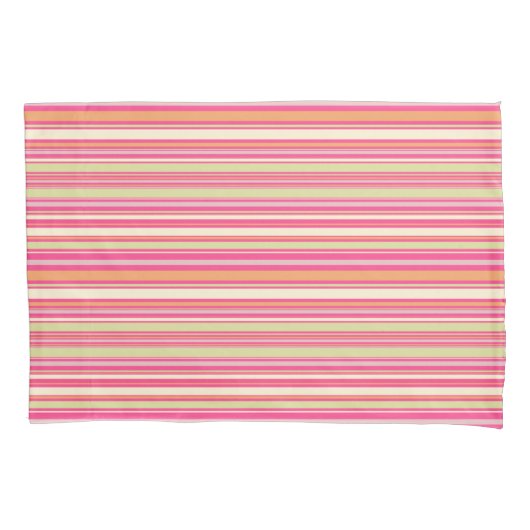 HAMbWG - Paar kussenslopen - Roze streep (Voorkant-Links)