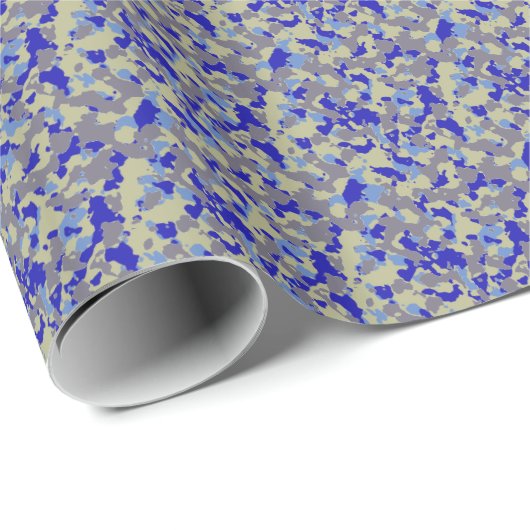 HAMbWG-pakpapier - Blauw Camouflage Cadeaupapier (Rol Hoek)