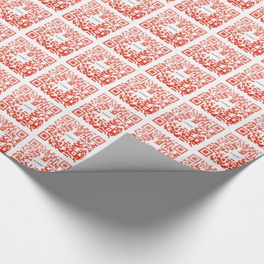 HAMbWG-pakpapier - Rood QR-codeontwerp Cadeaupapier (Hoek)