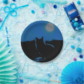 HAMbWG - Papieren Bord - Blauwe kat en muis (Feest)