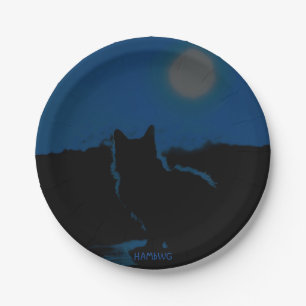 HAMbWG - Papieren Bord - Blauwe kat en muis