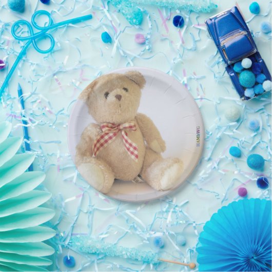 HAMbWG - Papiergoederen - Teddy Bear Papieren Bordje (Feest)