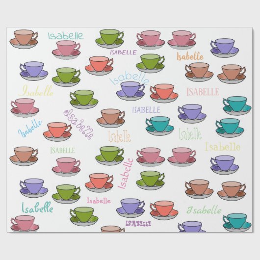 HAMbWG Pastel Tea Cups  Cadeaupapier (Vlak)