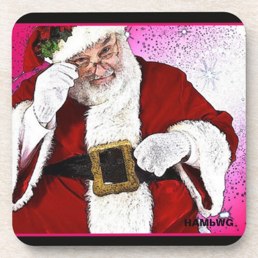 HAMbWG - Plastic Coasters (6) - Santa Claus Bier Onderzetter (Voorkant)