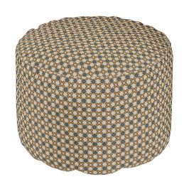 HAMbWG Pouf-stoel - zwart/crème/Blauwgroen/geel Poef
