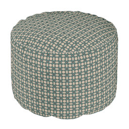 HAMbWG Pouf-stoel - zwart/crème/Blauwgroen Poef