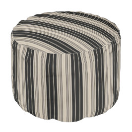 HAMbWG Pouf-stoel - zwart/kreukstreep Poef