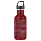 HAMbWG Rood/Rode waterfles (18 oz) (Voorkant)