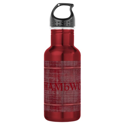 HAMbWG Rood/Rode waterfles (18 oz) Waterfles (Voorkant)