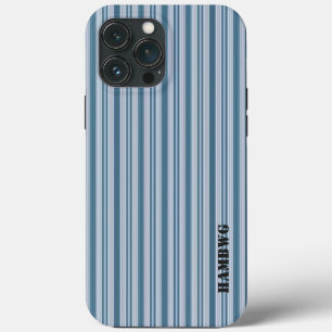 HAMbWG - Samsung telefoonhoesje - Blauwe strepen iPhone 13 Pro Max Hoesje