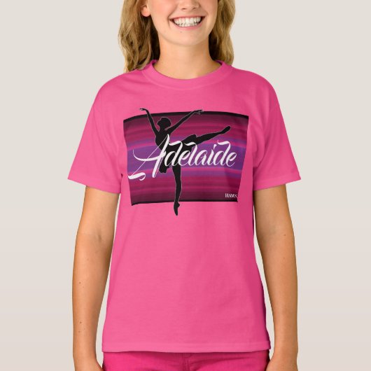 HAMbWG - Shirt van kinderen-T - frambozenballerina (Voorkant)