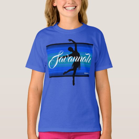 HAMbWG - Shirt voor kinderen T - Blauw Ballerina (Voorkant)