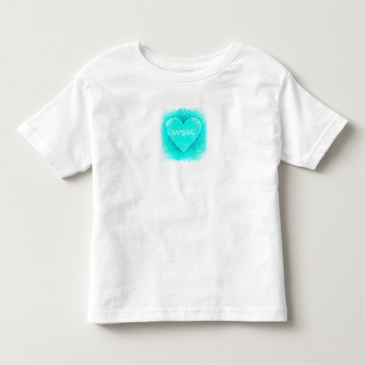 HAMbWG - Shirt voor kinderen T - charmant hart Aqu (Voorkant)