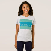 HAMbWG - Shirt voor kinderen T - Turquoise Bands (Voorkant volledig)