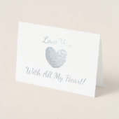 HAMbWG - Silver Foil Kaart - Gold Heart (Voorkant)