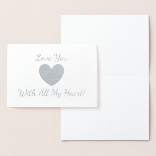 HAMbWG - Silver Foil Kaart - Gold Heart (Display)