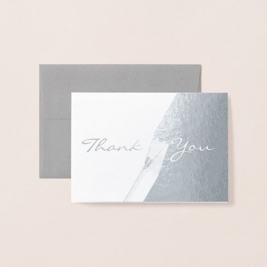 HAMbWG - Silver Foil Kaart - Hartelijk dank (Voorkant met envelop)