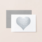 HAMbWG - Silver Foil Kaart - Heart (Voorkant met envelop)