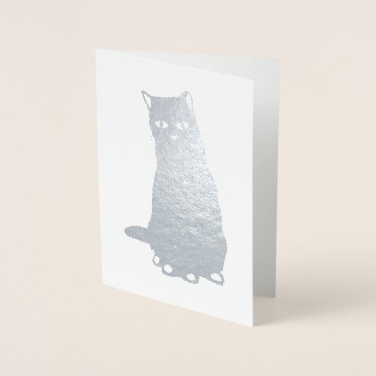 HAMbWG - Silver Foil Kaart - Kat (Voorkant)