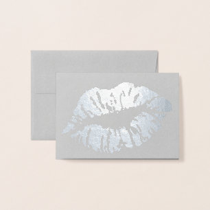 HAMbWG - Silver Foil Kaart - Lips