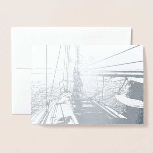 HAMbWG - Silver Foil Kaart - Zilveren (Voorkant met envelop)